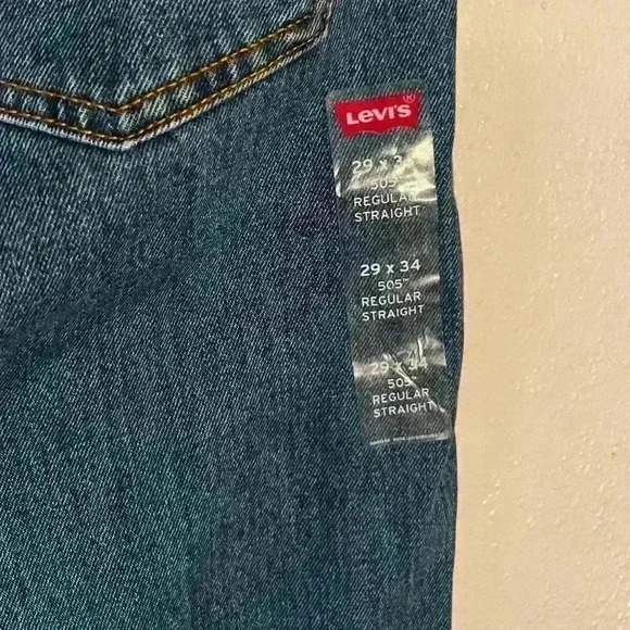 Levi’s 505 Sit A The Waist Straight Leg Jeans Size W29x 34 NWT - Picture 9 of 9